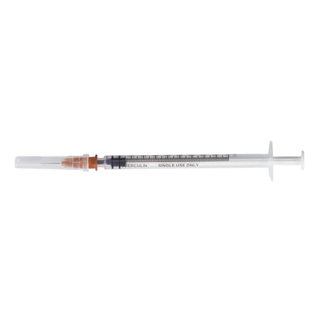 McKesson 16-SNT1C2638 1 mL Syringe with Hypodermic Needle, 26 Gauge
