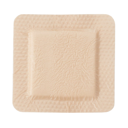McKesson Silicone Adhesive with Border Silicone Foam Dressing, 4 x 4 Inch