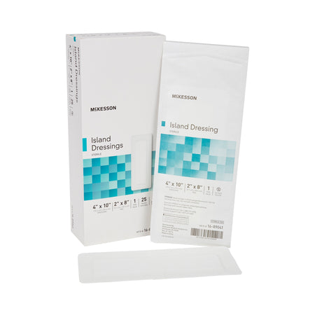 McKesson 16-89041 White Adhesive Dressing, 4 x 10 Inch