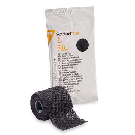Solventum 82002A 3M Scotchcast Plus Black Cast Tape, 2 Inch x 4 Yard