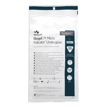 Molnlycke 48985 Biogel PI Micro Indicator Polyisoprene Surgical Underglove, Size 8.5