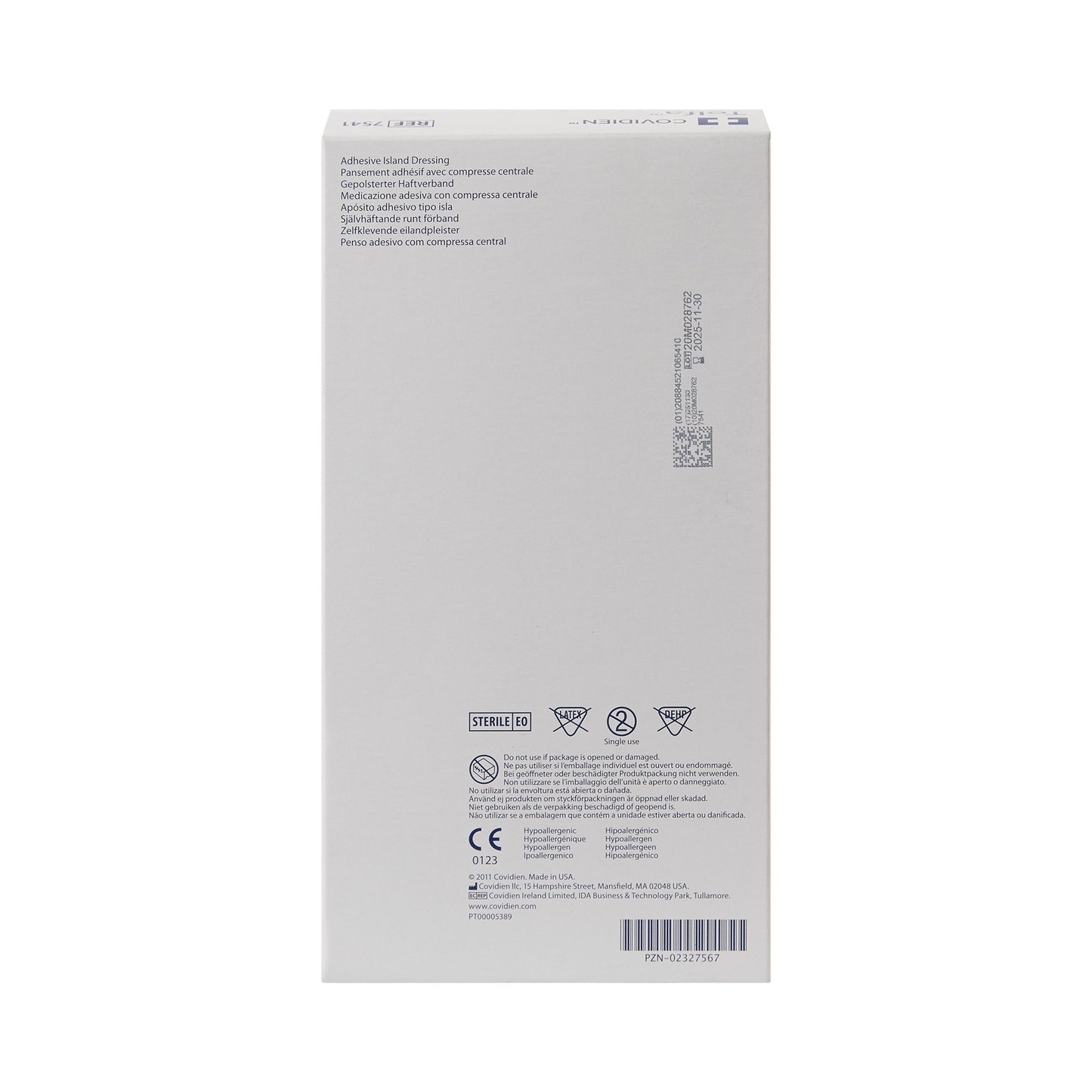 Telfa™ White Adhesive Dressing, 4 x 8 Inch