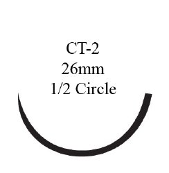 Ethicon J333H Coated Vicryl Polyglactin 910 Absorbable Suture with Needle, Taper Point Braided