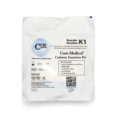 Cure Medical® Catheter Insertion Tray With Zip Lock Bag