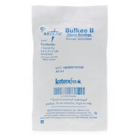 Medline NON25865 Bulkee II Sterile Fluff Bandage Roll, 4-1/2 Inch x 4-1/10 Yard, 6-Ply
