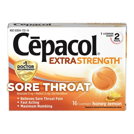 Reckitt Benckiser 63824073216 Cepacol Extra Strength Benzocaine / Menthol Sore Throat Relief