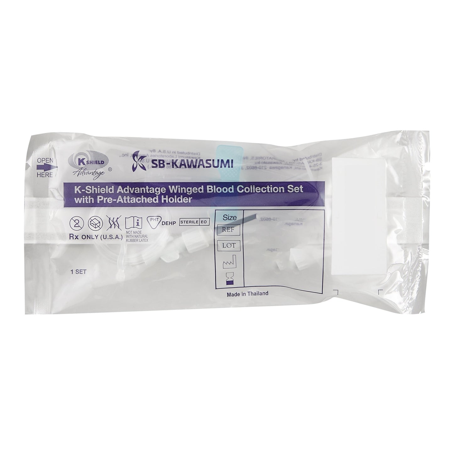 K-Shield® Advantage Blood Collection Set w/ Holder, 3/4 Inch Length, 21 Gauge
