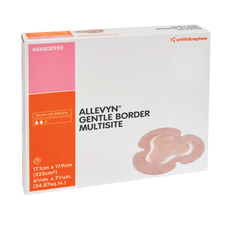 Smith & Nephew 66800959 Allevyn Gentle Border Multisite, 17.1 x 17.9 Centimeter