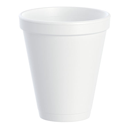 Dart Drinking Cup, White, Styrofoam, Disposable, 12 oz