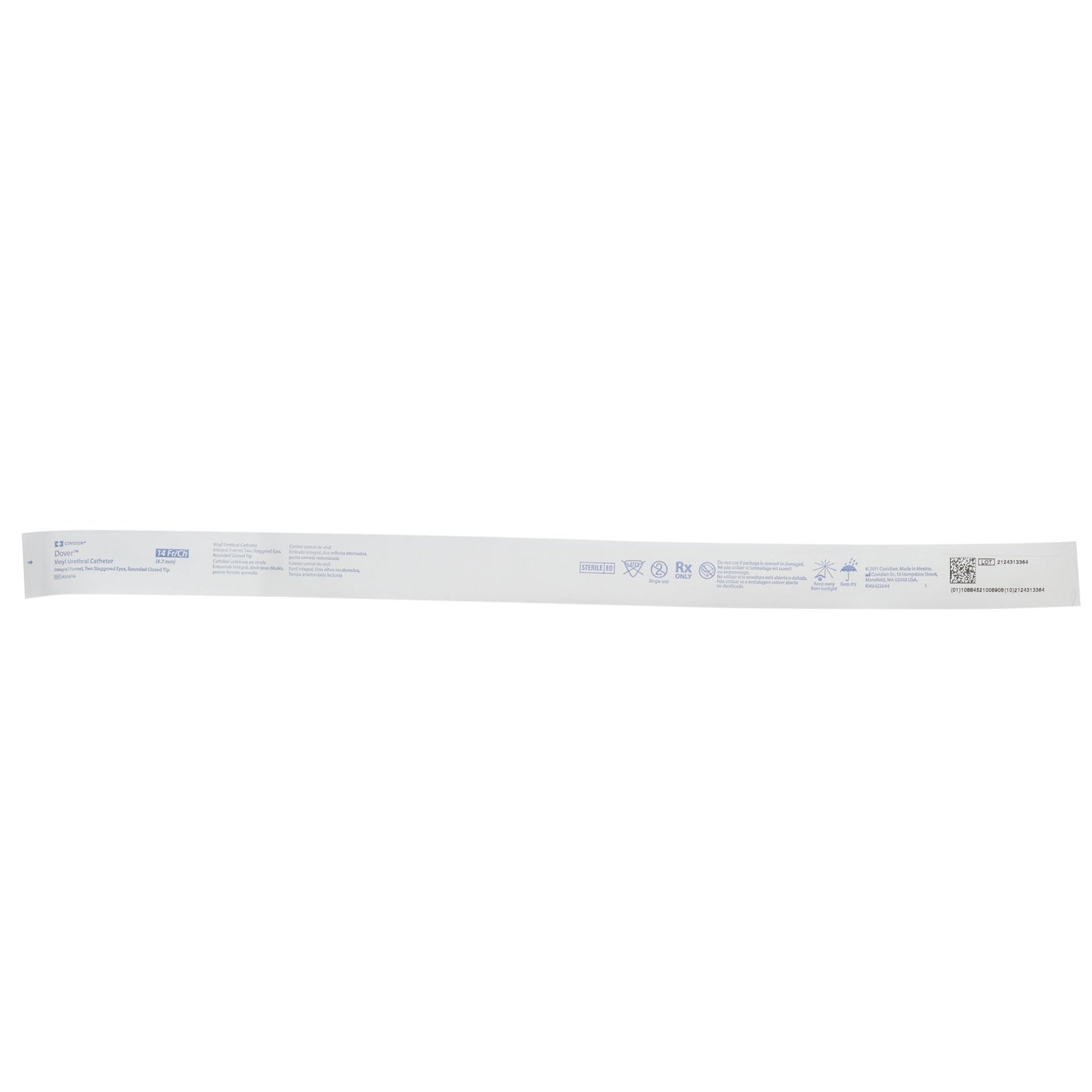 Dover™ Urethral Catheter, 14 Fr., Unisex, Robinson, Green