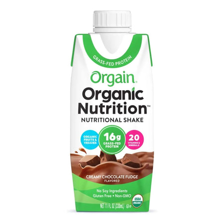 Orgain Inc 1175951 Organic Nutrition Chocolate Nutritional Shake, 11-ounce carton