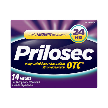 Procter & Gamble 37000045502 Prilosec OTC Omeprazole 20 mg Acid Reducer Tablets