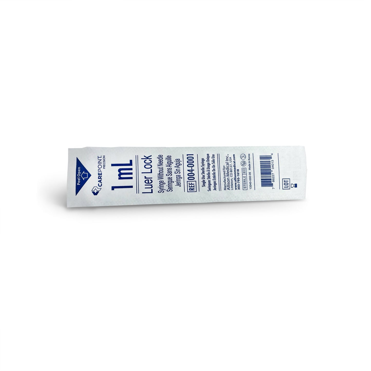 General Purpose Syringe CarePoint™ 1 mL Luer Lock Tip Without Safety
