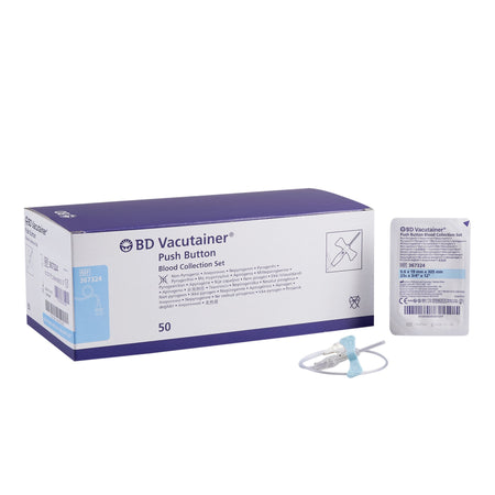 BD Vacutainer® 367324 Push Button Blood Collection Set 23 Gauge 3/4 Inch Needle Length Safety Needle 12 Inch Tubing Sterile
