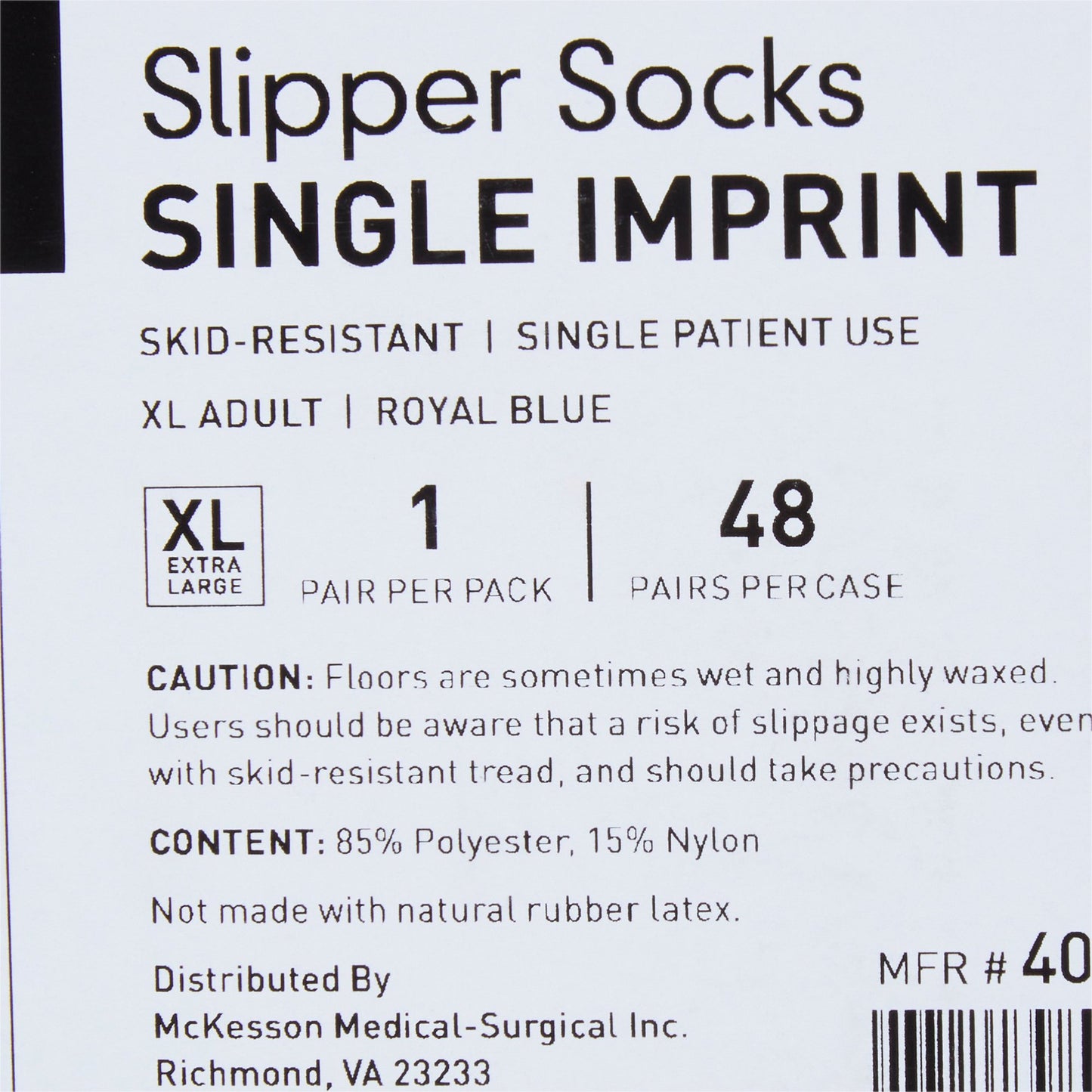 McKesson Terries Slipper Socks, Extra Large by McKesson Brand product image - view 8