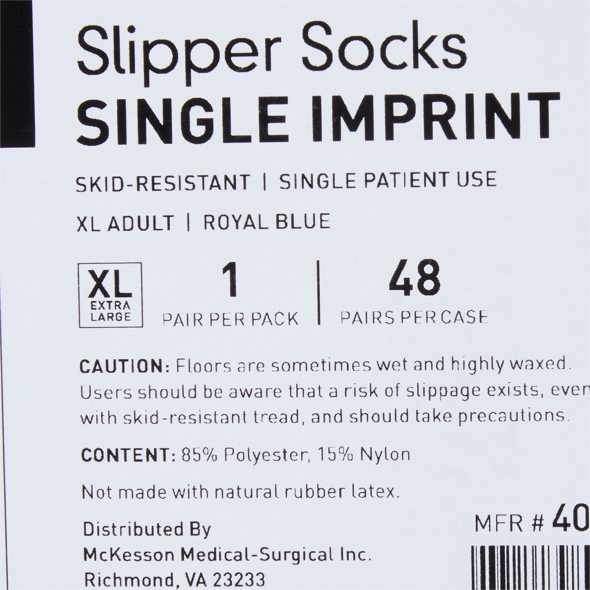 McKesson Terries Slipper Socks, Extra Large by McKesson Brand product image - view 8