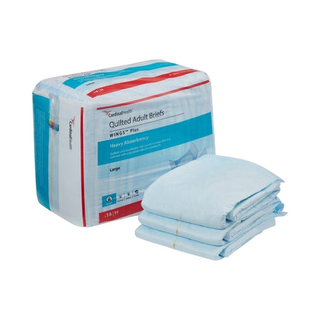Cardinal 66034 Wings Plus Quilted Heavy Absorbency Incontinence Brief, Large
