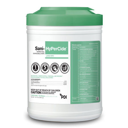 Sani-HyPerCide® Large Germicidal Disinfectant Wipes, Canister, 160 ct.