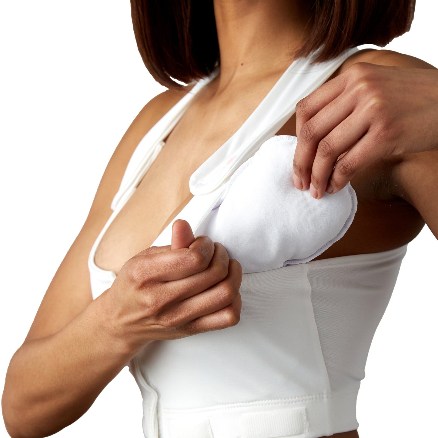 Larissa™ Post-Surgical Bra, White, Small