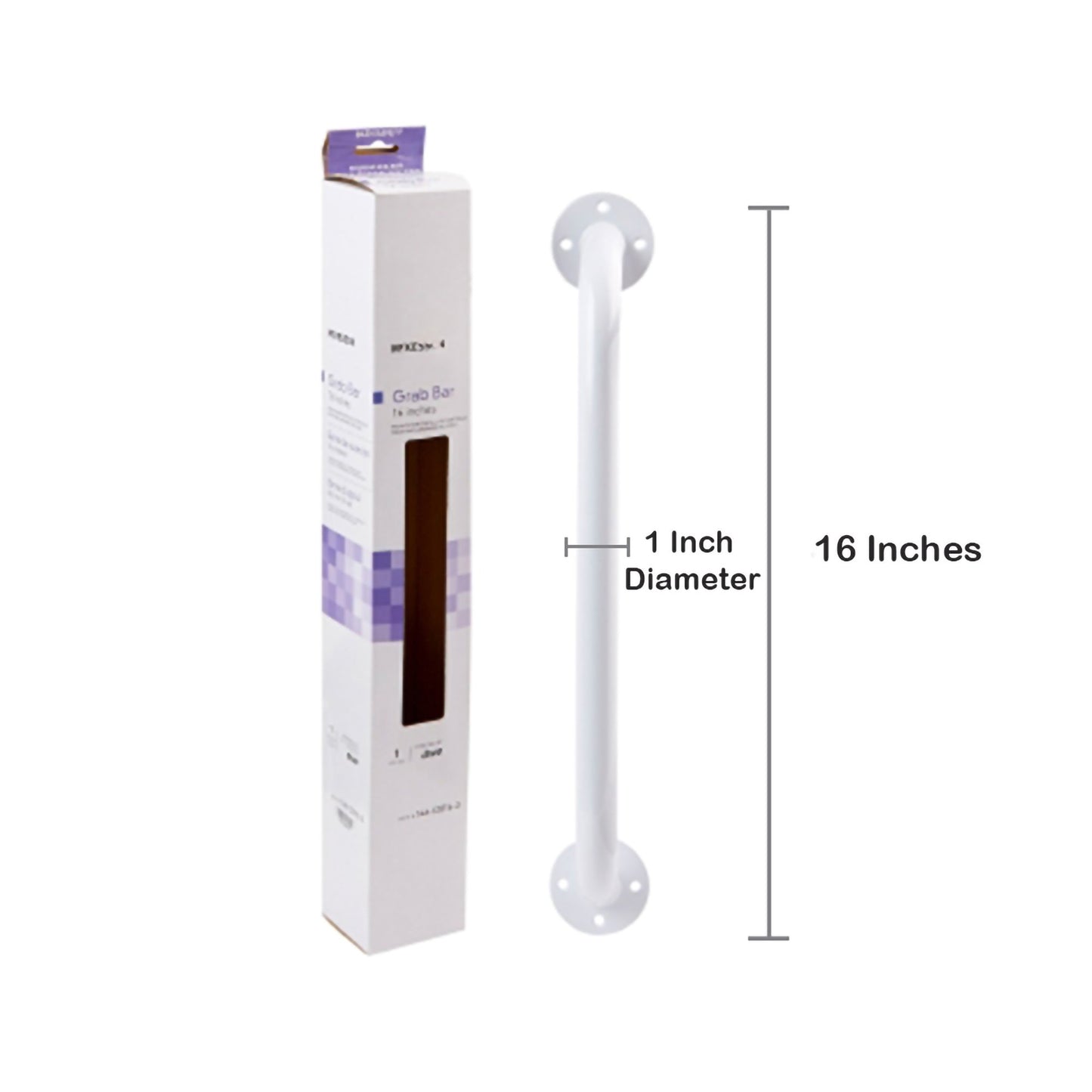 McKesson Wall Grab Bar, White Steel, 16-Inch Length