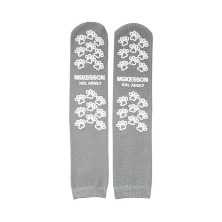 McKesson 40-3800-001 Terries Adult Slipper Socks, 2X-Large, Gray