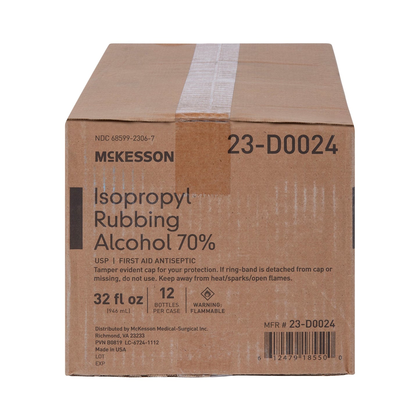 McKesson Isopropyl Alcohol Antiseptic, 32-ounce bottle