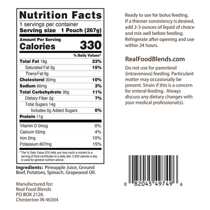 Real Food Blends™ Beef, Potatoes & Spinach Puree Blend for Tube Feeding, 9.4-oz.