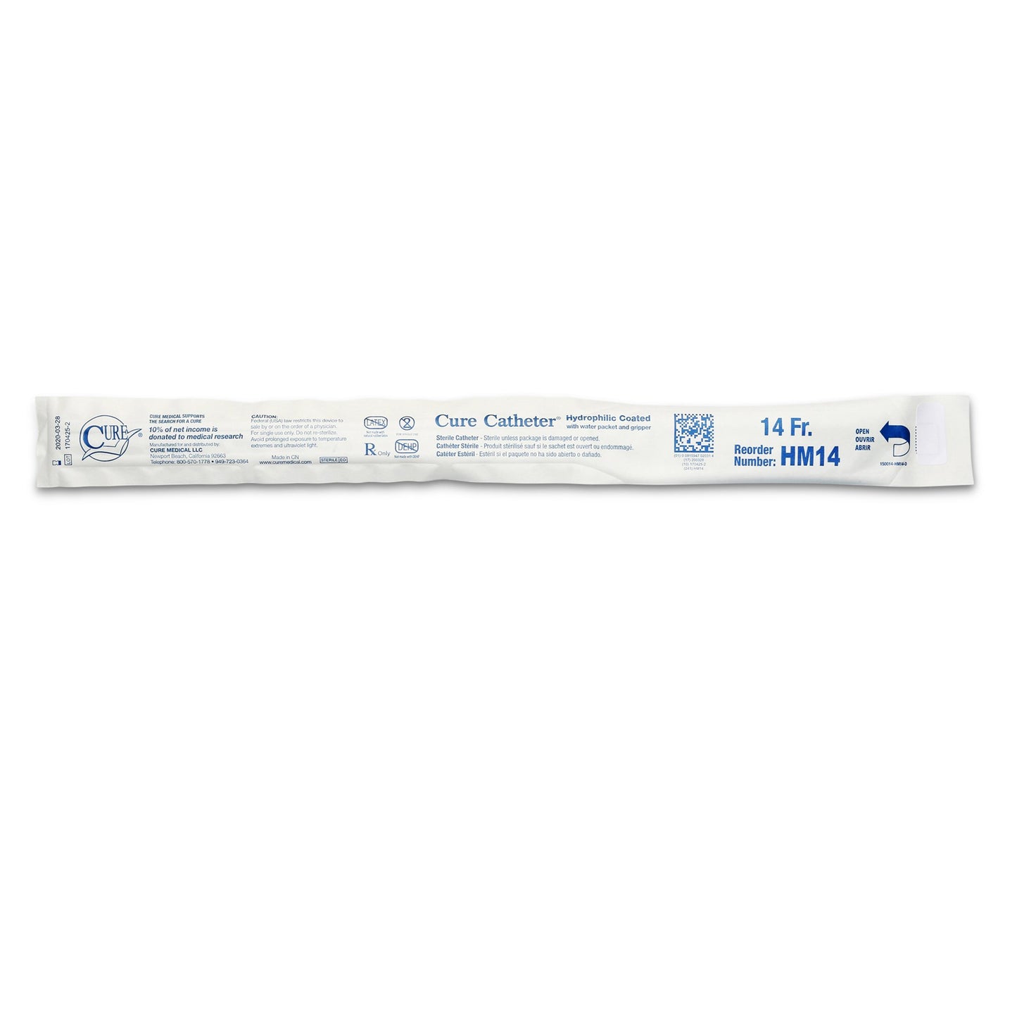 Cure Catheter™ Hydrophilic Intermittent Catheter, Straight