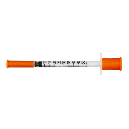 Standard Insulin Syringe with Needle EasyTouch™ 0.5 mL 1/2 Inch 27 Gauge NonSafety Thin Wall