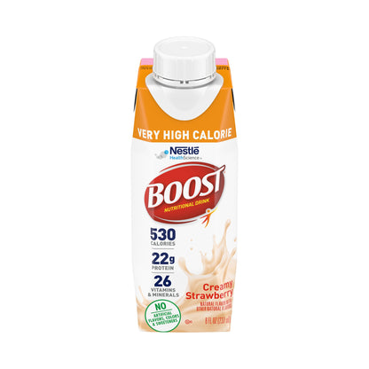 Boost® Very High Calorie Strawberry Nutritional Drink, 8-ounce carton
