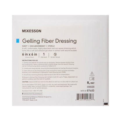 McKesson Gelling Fiber Wound Dressing, 6 x 6 Inch