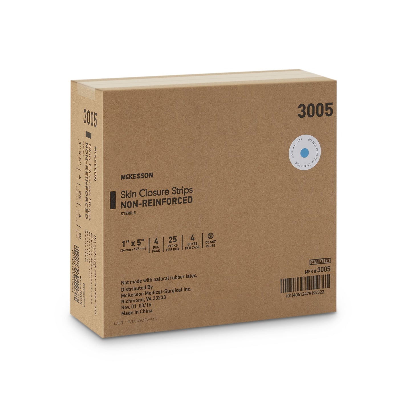 McKesson Non-Reinforced Skin Closure Strip, 1 x 5 Inch