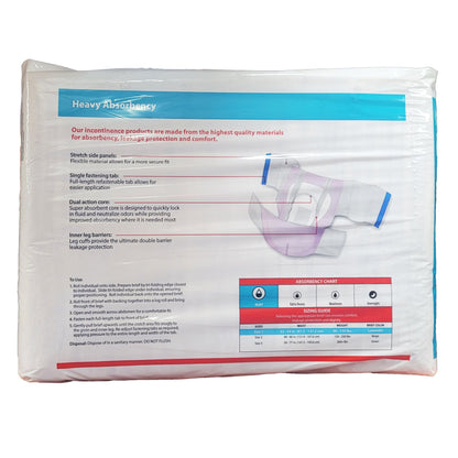Wings™ Plus Quilted Stretch Heavy Absorbency Incontinence Briefs, Size 1