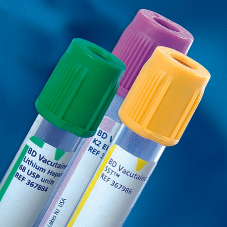 BD 367880 Vacutainer® Plus Venous Blood Collection Tube Lithium Heparin Additive 10 mL Conventional Closure Plastic Tube