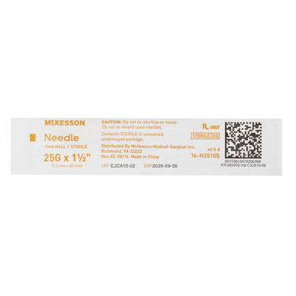 McKesson Hypodermic Needle, 25 Gauge, 1½ Inch