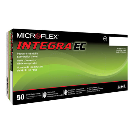 Integra EC Nitrile Extended Cuff Length Exam Glove, Large, Blue by Microflex Medical product image