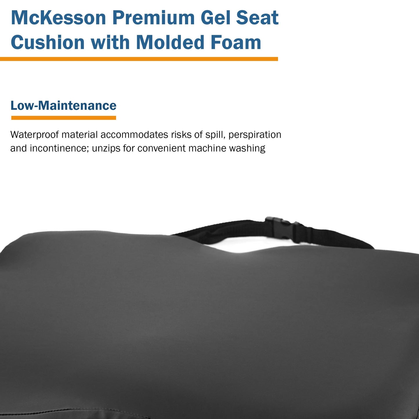 McKesson Premium Molded Foam Seat Cushion, 20 x 16 x 3 Inch