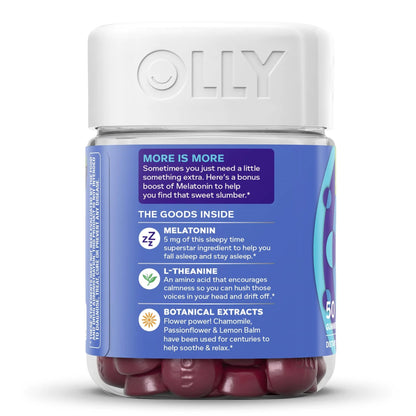 Sleep Aid OLLY® Extra Strength Sleep 50 per Bottle Gummy 5 mg - 100 mg Strength