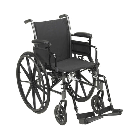 McKesson 146-K318ADDA-SF Manual Lightweight Wheelchair, 18 Inch Seat Width