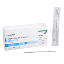 McKesson Female Urethral Catheter, 14 Fr, Luer Tip