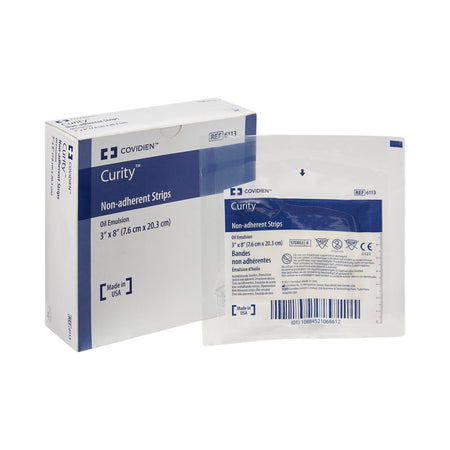 Cardinal 6113 Curity Oil Emulsion Impregnated Dressing, 3 x 8 Inch
