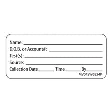 MedVision® Pre-Printed / Write On Label, Patient Information, 2.25 x 1 Inch