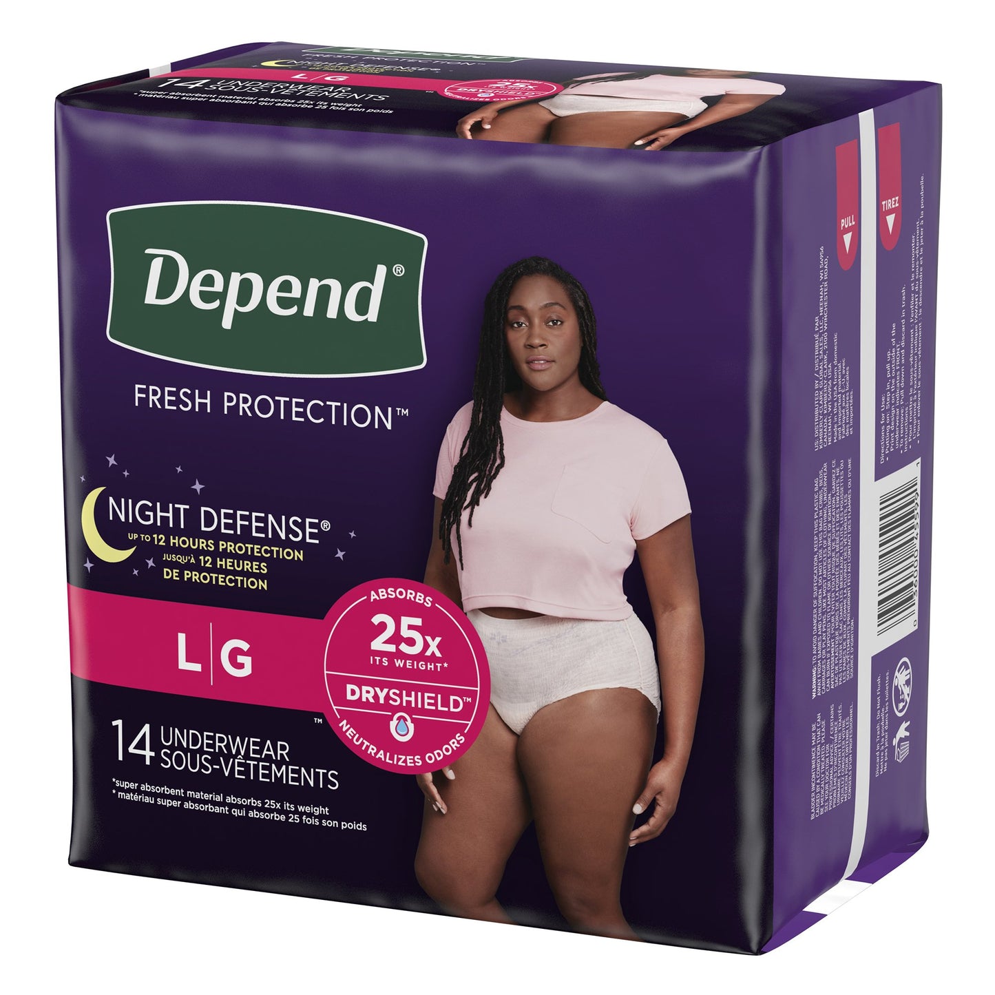 Depend® Night Defense® Women's Absorbent Underwear, Large