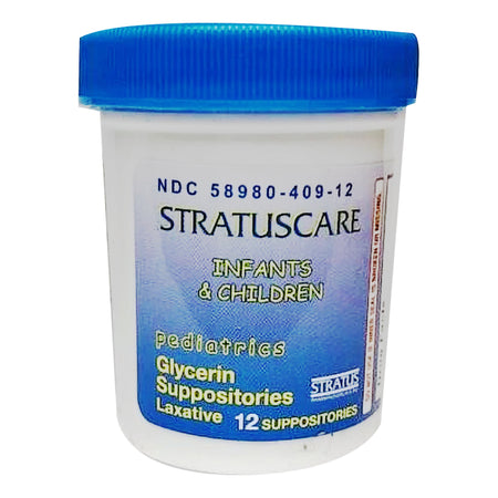 Stratus Pharmaceutical 58980040912 Laxative Suppository 12 Per Jar 1 Gram Strength Glycerin