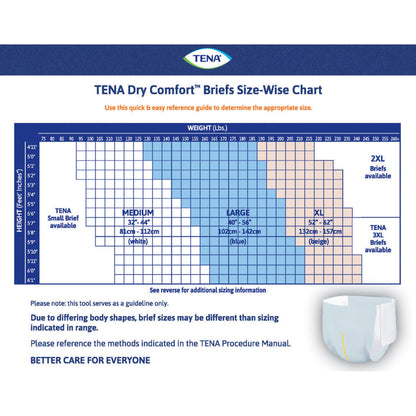 Incontinence Brief TENA Dry Comfort™ Adult X-Large Unisex Disposable Moderate Absorbency