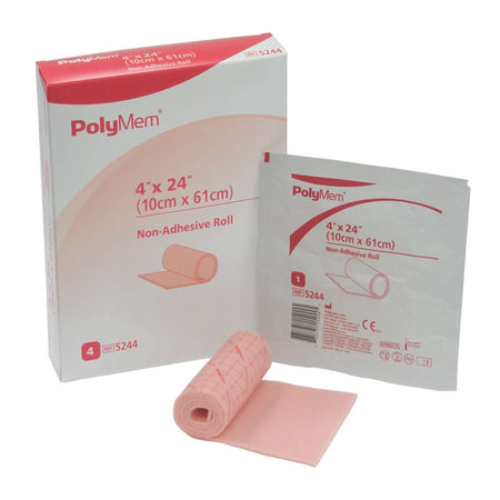 Ferris 5244 PolyMem Nonadhesive without Border Foam Dressing, 4 x 24 Inch