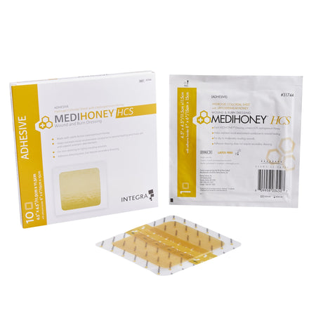 McKesson 31744 Medihoney HCS Wound Dressing, 4½ x 4½ Inch