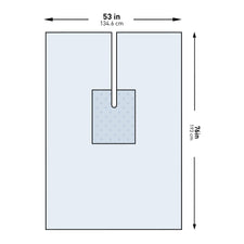 McKesson Sterile U-Drape with Split, 53 x 76 Inch