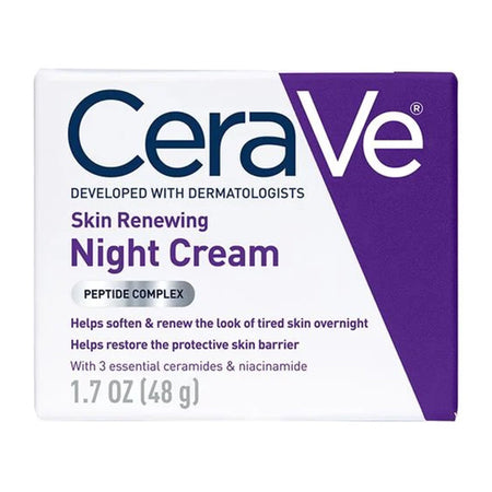 Facial Moisturizer CeraVe® Skin Renewing Night Cream 1.7 oz. Jar Unscented Cream