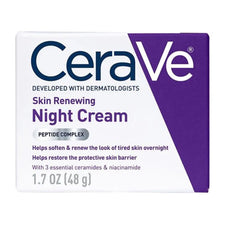 Facial Moisturizer CeraVe® Skin Renewing Night Cream 1.7 oz. Jar Unscented Cream